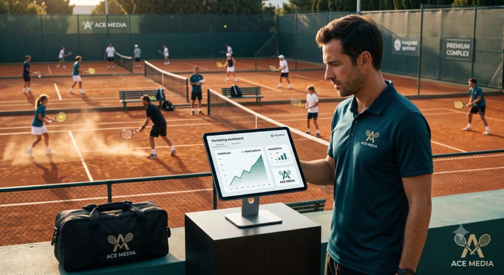 Estrategias de redes para academias de tenis